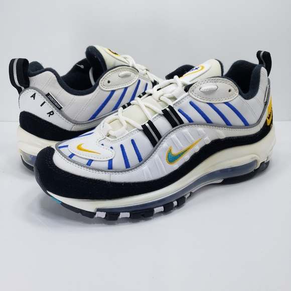 NEW Nike Air Max 98 White Teal Nebula Un - Picture 6 of 8